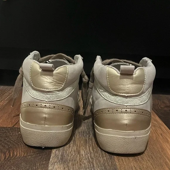 EUC Shu Shop Beige High-Top Sneakers - Picture 6 of 8